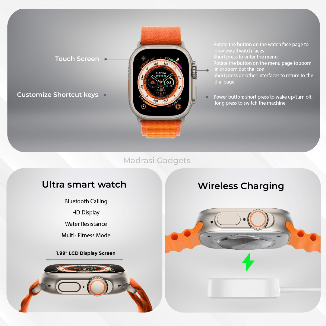 12 in 1 combo Ultra Smartwatch